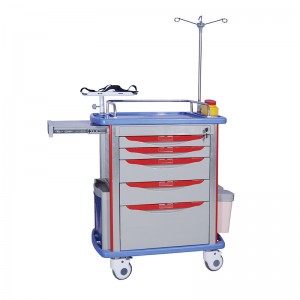 EM-ET001 ABS mobile hospital medical trolley cart